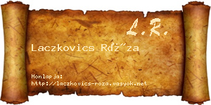 Laczkovics Róza névjegykártya