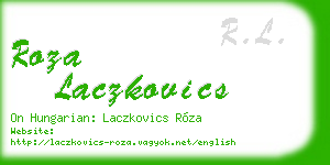 roza laczkovics business card